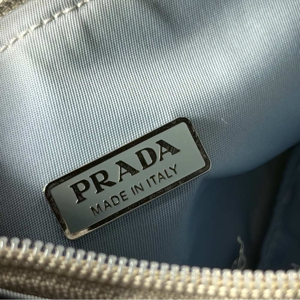 Prada Vintage Mini Nylon Tessuto Hobo in Blue - Picture 11 of 12